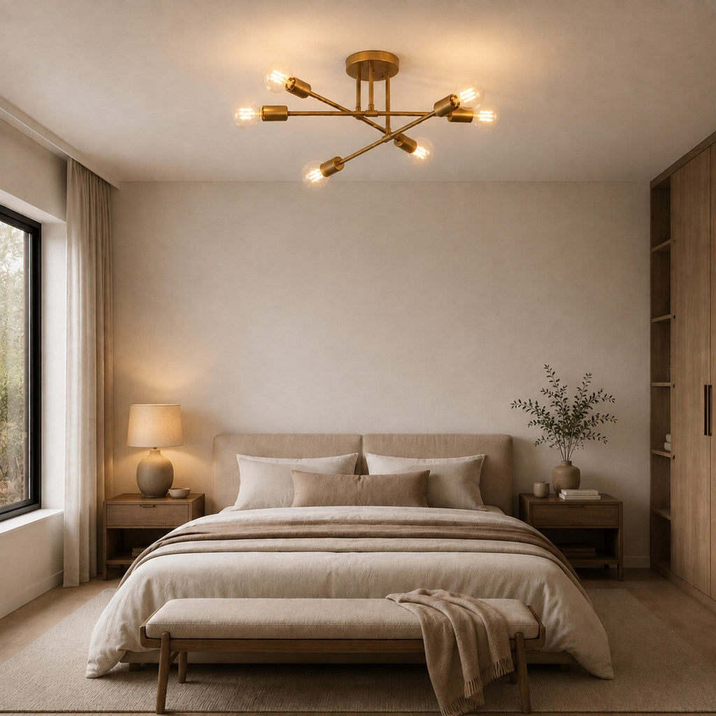 Vela Nordic Minimalist 6-Light Ceiling Light