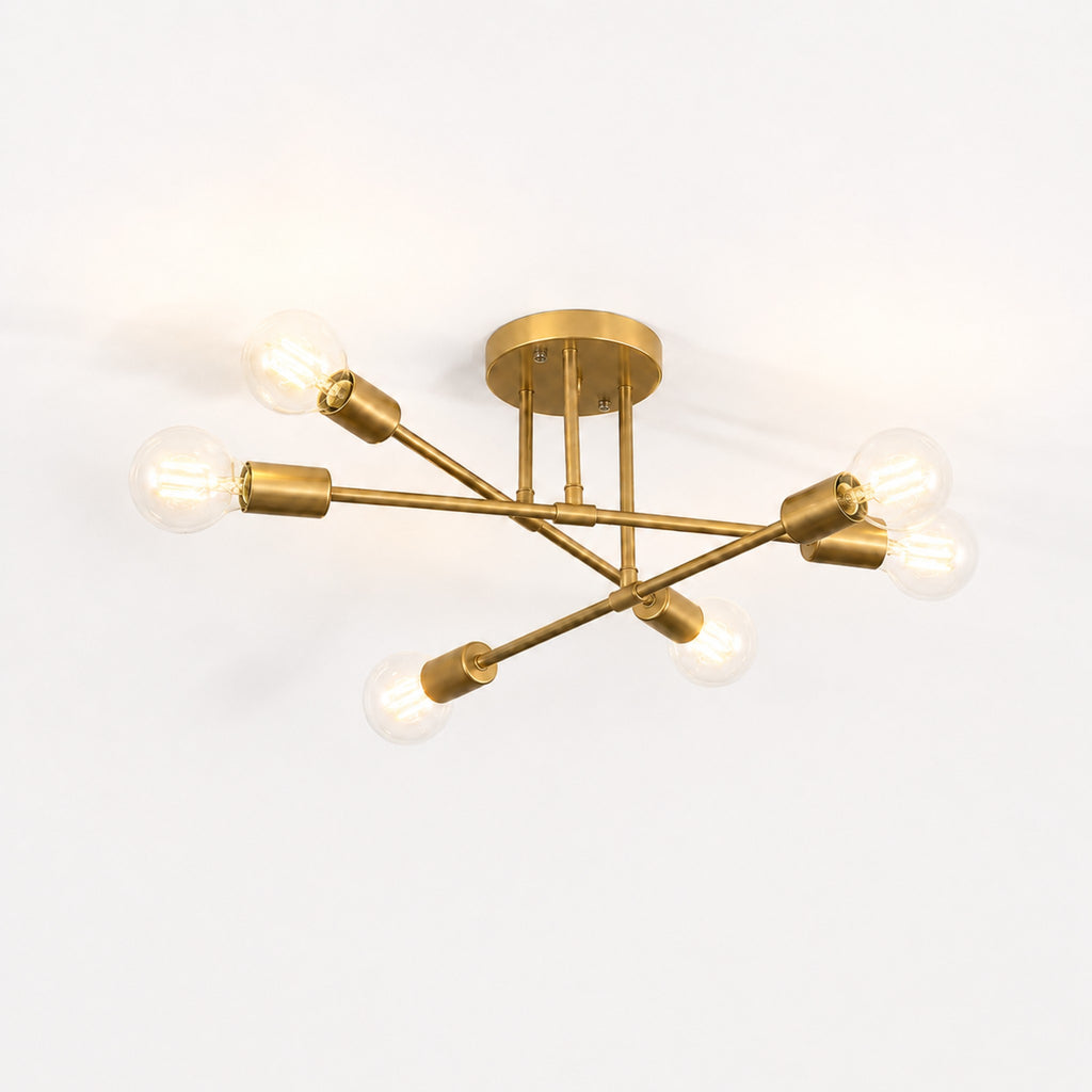 Vela Nordic Minimalist 6-Light Ceiling Light