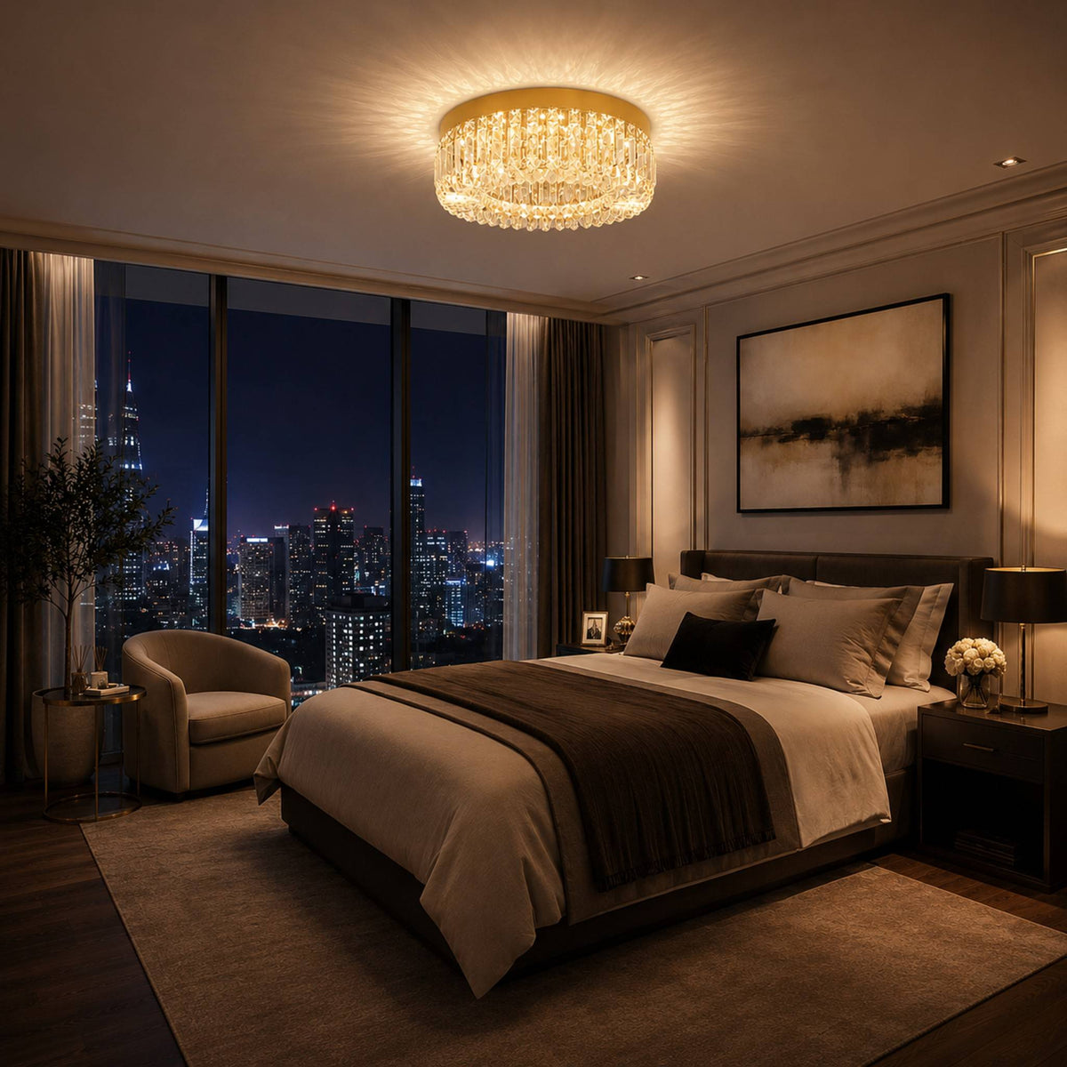 Celeste Luxury Crystal LED Ceiling Chandelier