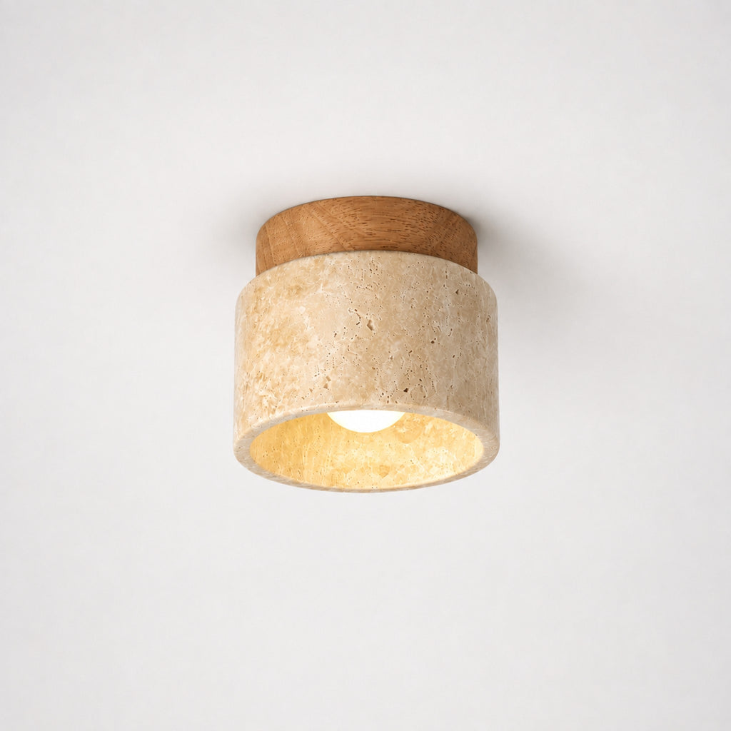 Aster Travertine Flush Mount Ceiling Light