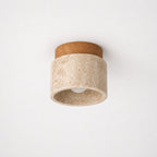 Aster Travertine Flush Mount Ceiling Light