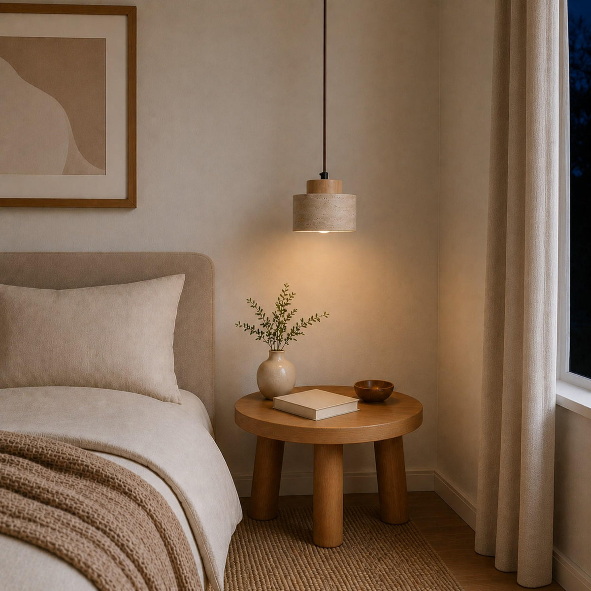 Aster Travertine Pendant Light