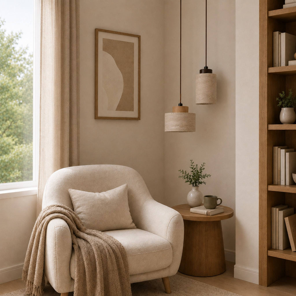 Aster Travertine Pendant Light