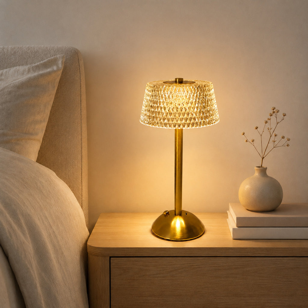 Celeste Crystal LED Rechargeable Table Lamp