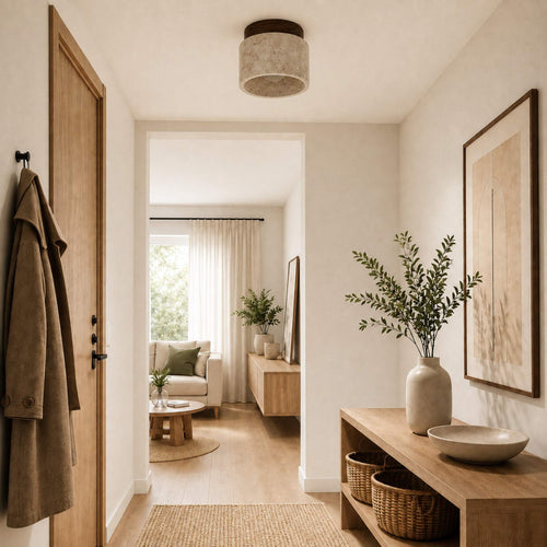 Aster Travertine Flush Mount Ceiling Light