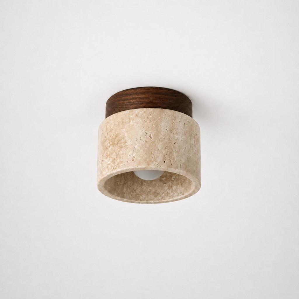 Aster Travertine Flush Mount Ceiling Light