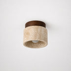 Aster Travertine Flush Mount Ceiling Light