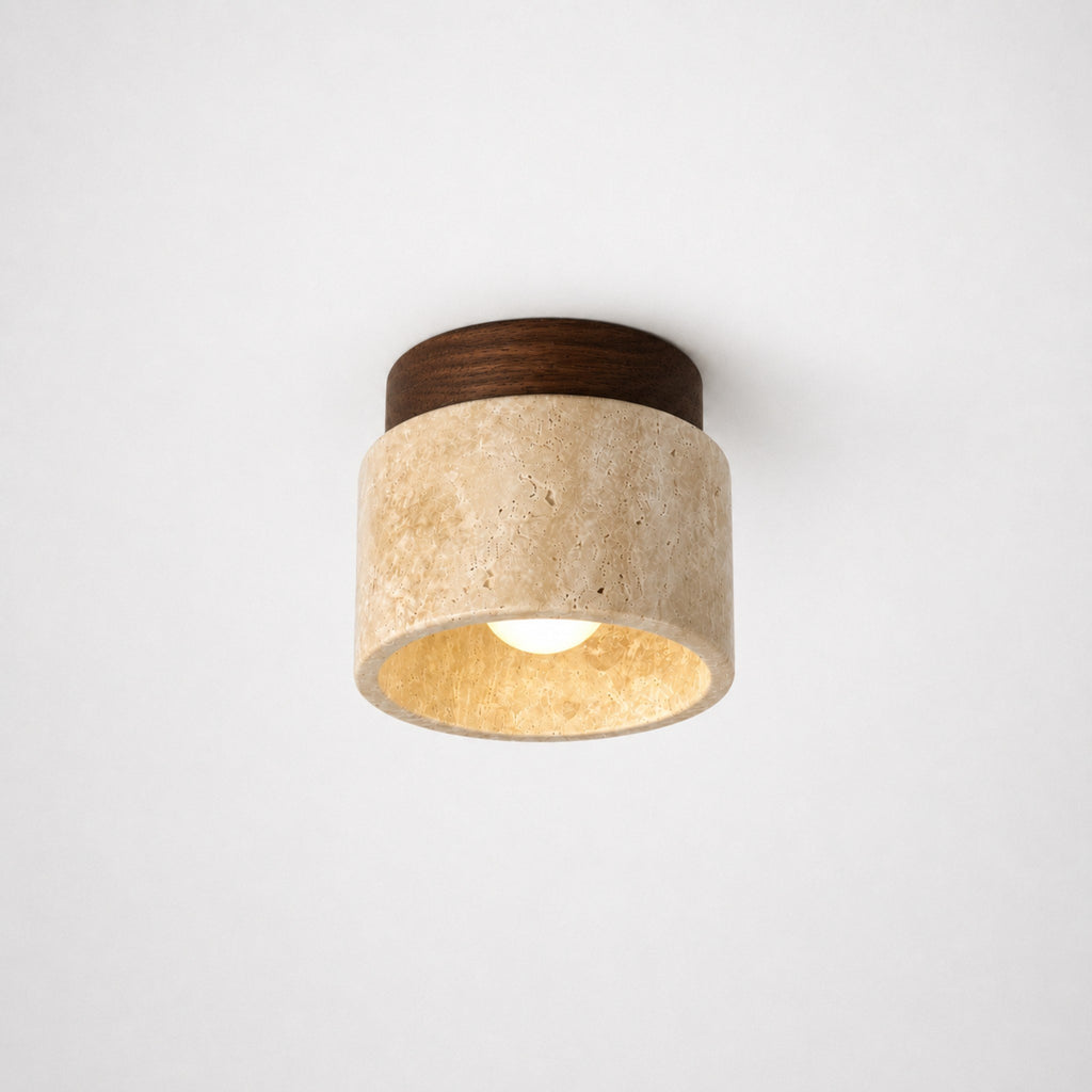 Aster Travertine Flush Mount Ceiling Light